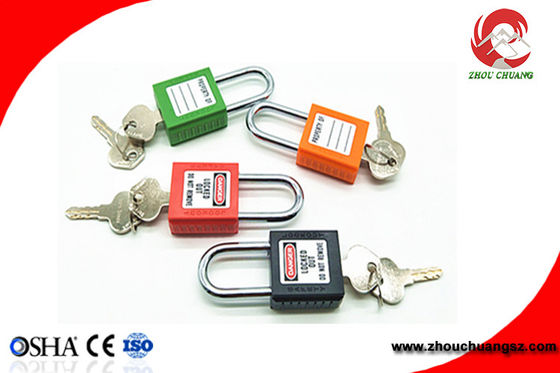 ABS Plastic Body &amp; Steel Shackle Safety Lockout Padlock Keyed Differ or Alike with Master Key Safety Padlock supplier