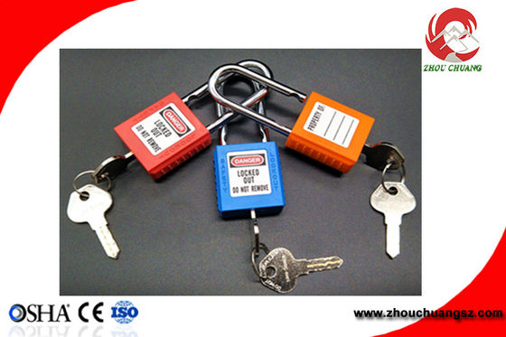 ABS Plastic Body & Steel Shackle Safety Lockout Padlock Keyed Differ or Alike with Master Key Safety Padlock supplier
