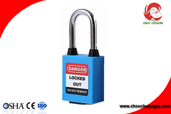 38mm plastic shackle ABS lock body dustproof colourful padlock safety lockout supplier