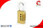 4 Digital  Brass Padlock Wheel Combination Padlock Safety lockout supplier
