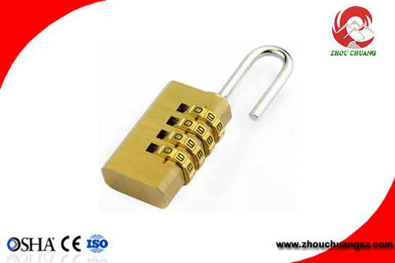 4 Digital  Brass Padlock Wheel Combination Padlock Safety lockout supplier