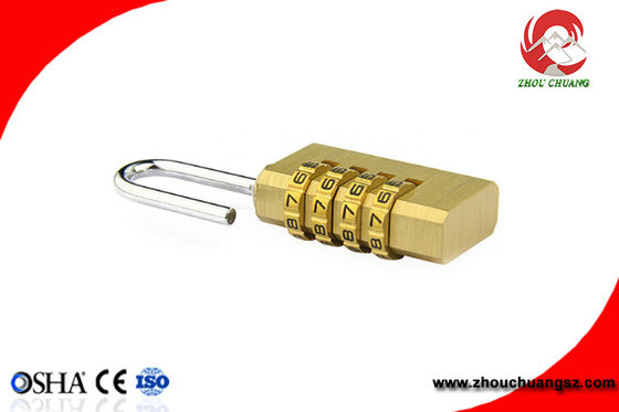 4 Digital  Brass Padlock Wheel Combination Padlock Safety lockout supplier