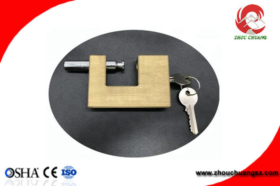 Safety Brass Padlock In Strong Rectangular Lock Body Width 50mm supplier