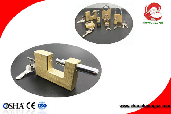 Safety Brass Padlock In Strong Rectangular Lock Body Width 50mm supplier