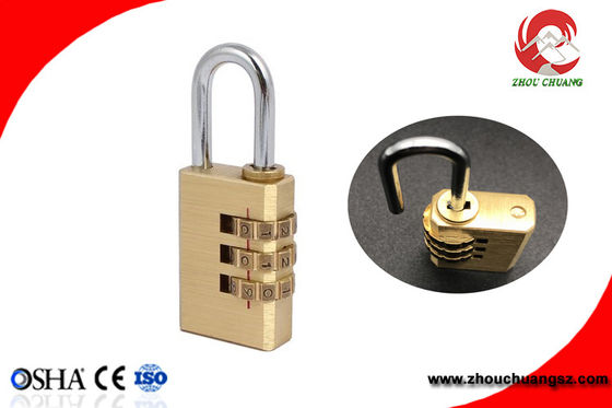 High Quality Brass 3 Digital Number Wheel Combination Padlock supplier