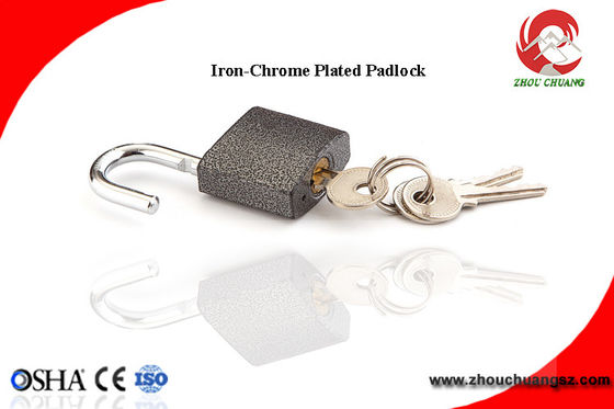 High Security Iron Chrome Plated  Black Color Iron Padlock 50mm supplier