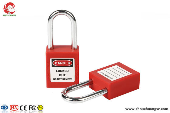 Plastic-body Safety Padlock NO. 410 Red can be Keyed-alike, Master-keyed, and Grand Master Keyed supplier