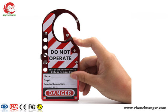 Snap-on Hasp Lockout Labelled for Safety Lockout Aluminum Alloy Material supplier