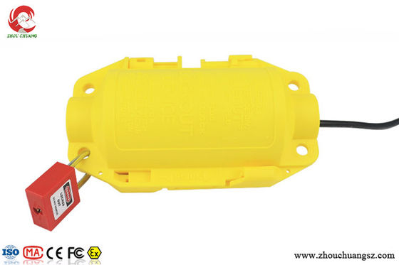 HUBBELL WIRING Polypropylene Plug Lockout, Yellow, for most industrial plug connections supplier