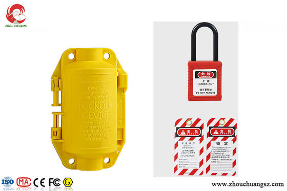 HUBBELL WIRING Polypropylene Plug Lockout, Yellow, for most industrial plug connections supplier