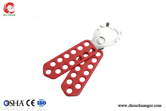 13 Holes Standard Red Steel lockout hasp, 25mm shackle and 38mm shackle supplier