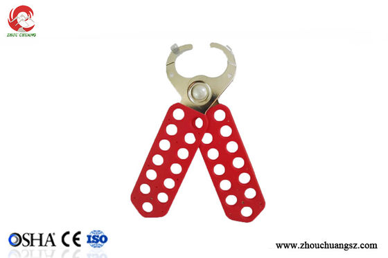 13 Holes Standard Red Steel lockout hasp, 25mm shackle and 38mm shackle supplier