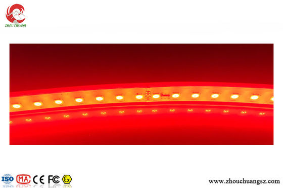 Super Bright Heavy Duty Red Color LED Strip Light High-voltage SMD5050 10 Meters / roll supplier