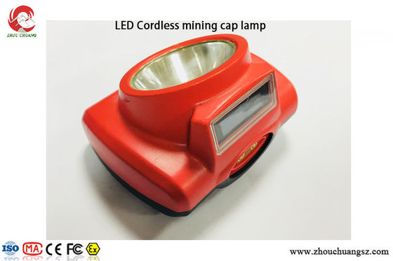 Red color portable LED mining Headlight Cordless 15000LUX 3.7V 6.8Ah supplier