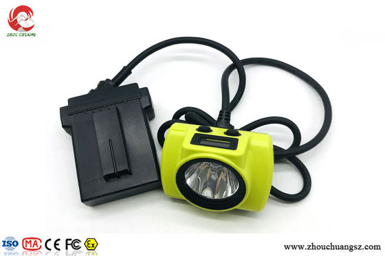 ATEX approved waterproof IP68 25000LUX underground miner safety led corded mining cap lamp supplier