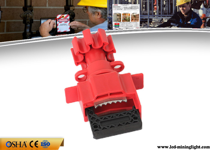 Durable Valve Lockout Tagout , Red Universal Gas Valve Lockout Device